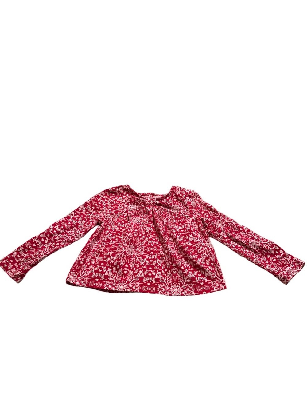 Carter's Red Floral Long-Sleeve Shirt Size 3T